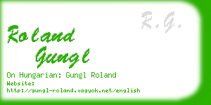 roland gungl business card